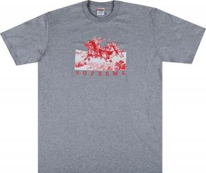 Футболка Supreme Riders Tee 'Heather Grey', серый