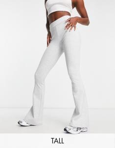 Серая расклешенная футболка премиум-класса из чистого джерси Topshop Tall