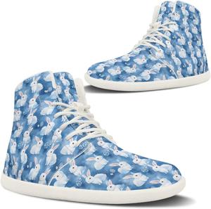 Pugasmiru Женские зимние походные ботинки с широким носком, теплые снежные ботинки, босоногие ботинки, противоскользящие ботильоны с белой подошвой