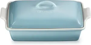 Кастрюля с крышкой Le Creuset Heritage прямоугольная, 3800 мл, морской