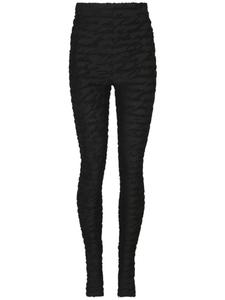 Леггинсы с монограммой и жаккардом Balmain, черный