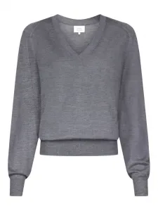 Свитер Juliolds в рубчик с V-образным вырезом Loulou De Saison, серый