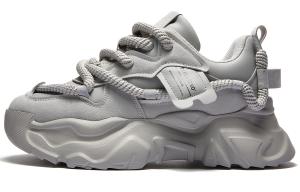 Амортизирующие противоскользящие износостойкие низкие массивные кроссовки унисекс RIFUGIO VO', винтажный белый (сетчатые материалы)