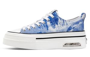 Стильные синие скейтерские кеды Lows для женщин бело-синие HART DAVIS