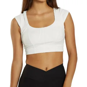 Укороченная футболка Larisa белого цвета Year Of Ours