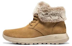 Зимние ботинки Skechers с мехом на шнуровке, коричневый