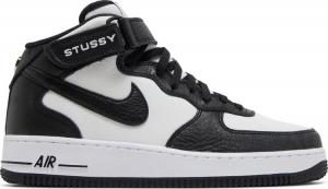 Кроссовки Nike Stussy x Air Force 1 Mid 'Black White', черный