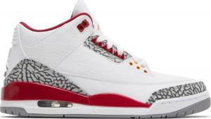 Кроссовки Air Jordan 3 Retro Cardinal Red, белый