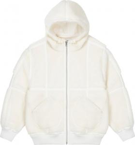 Куртка Palace Sherpa Hooded Jacket 'Off White', белый