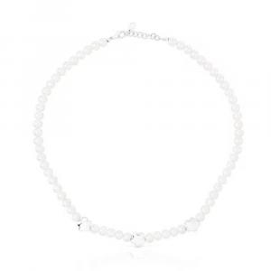 Колье Tous Bold Motif Cultured Flower Motifs, серебро/жемчуг