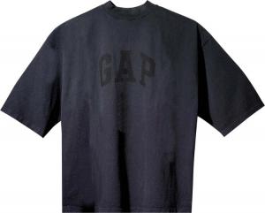 Футболка Yeezy Gap Engineered by Balenciaga Dove 3/4 Sleeve Tee 'Washed Black', черный