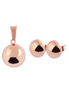 Adeliás Женские серьги - серьги-гвоздики из нержавеющей стали в золотом исполнении