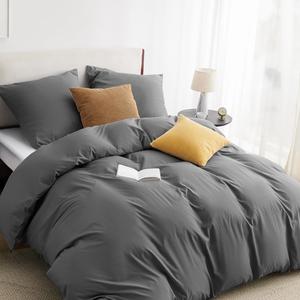 Комплект постельного белья Bedsure из 3 предметов, 155х220 см, антрацит