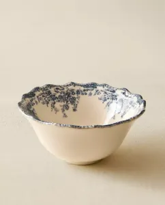 Чаша Zara Home Floral Earthenware Snack, синий