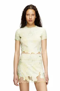 Женская футболка с коротким рукавом и вставкой T-INLAY