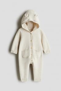 Комбинезон из хлопчатобумажной ткани H&M, бежевый