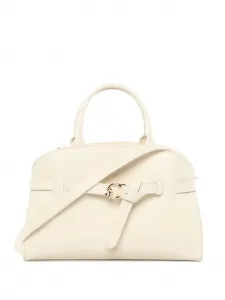 Сумка-тоут с пряжками Coccinelle, белый