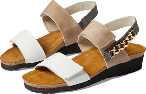 Босоножки Eliana Naot, цвет White/Khaki Beige/Foggy Gray Combination