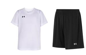 Повседневный спортивный костюм детский Under Armour, комплект одежды (черный+белый)