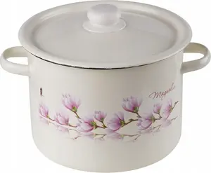 Кастрюля 20 см, 4,5 л, разноцветная | Кастрюля из нержавеющей стали | Подходит для индукционных плит | Кастрюля с антипригарным покрытием EMALIA RYBNIK