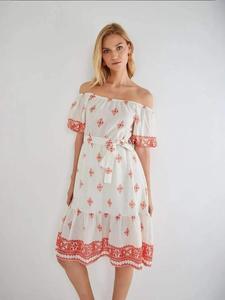 MixRay Летнее платье в цвете salmon