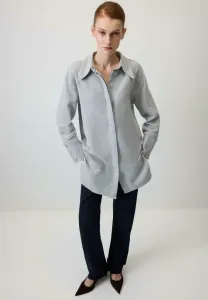 Блузка с широкими манжетами и пуговицами Touché Privé, Grey