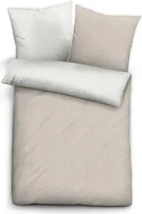 Двустороннее постельное белье Melange Flannel 0840500-547, размер 200x200 см, цвет: шпатлевка Biberna