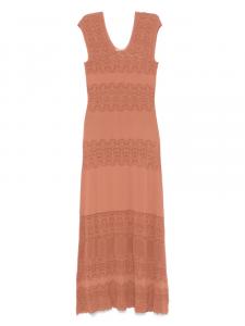 Трикотажное макси-платье TWINSET, коричневый