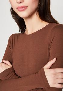 Топ с длинными рукавами 2 Pack Even&Odd, коричневый/светло-серый в крапинку