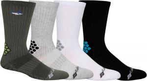 Columbia Мужские носки PFG с вышитыми деталями (4 пары), Cypress, Heather Grey, White, Black