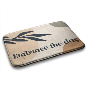 Коврик для ванной Tulup Pflanzenblatt, 90x1x90 см, бежевый