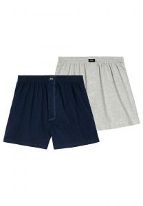 Боксеры 2 PACK H.I.S, сине-серый
