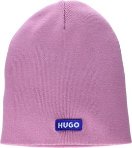 Мужская синяя вязаная шапка HUGO с нашивками, Dark Mauve