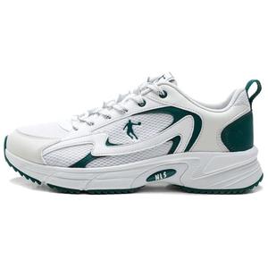 QIAODAN Нескользящие износостойкие низкие повседневные туфли мужские белые зеленые