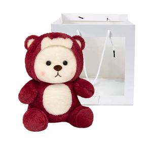 Мягкая игрушка с превращением в медведя, шапки и кепки съемные, высота 28см/40см/50см/65см GUAIGUAIXIONG