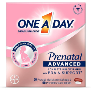 Мультивитамины для беременных One-A-Day Prenatal Advanced Complete Multivitamin, 60 капсул + 60 таблеток