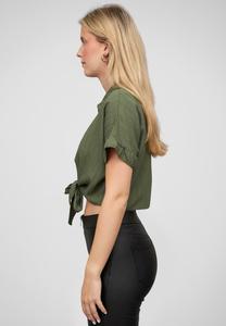 Блузка на пуговицах CROP MIT KNOPFLEISTE UND KNOTEN Cloud 5ive, зеленый