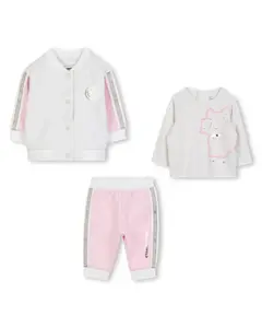 Комплект для малыша розового цвета с длинными рукавами Karl Lagerfeld Kids