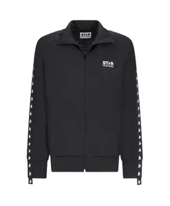 Толстовка на молнии со звездами Golden Goose, черный