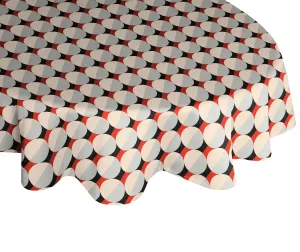 Скатерть Adam "Круги", (1 шт.), GOTS органический, сертифицирован CERES 0242Производство: Германия 220х145 см, светло-серый/натуральный/оранжевый