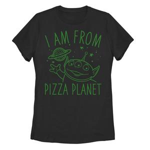 Детская неоново-зеленая футболка Disney/Pixar «История игрушек» Aliens Pizza Planet Licensed Character
