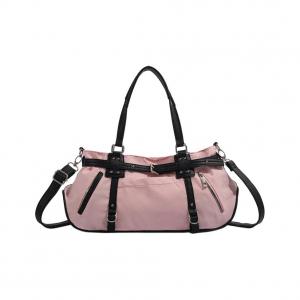 PAYOT Сумка женская Regular из нейлона с искусственной кожей черная/леопардовый принт/розовая