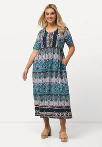 Платье из джерси IKAT-INSPIRED SHORT SLEEVE Ulla Popken, синий