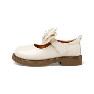 Детские кожаные туфли серии Frozen Series с амортизацией и износостойкостью, с низким верхом Disney, бежевый