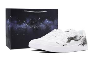 LINING Понтонные лодки Легкие и дышащие низкие кроссовки для скейтборда Unisex белый черный