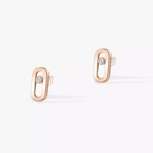 Серьги-гвоздики Messika Move Uno, розовое золото/бриллианты