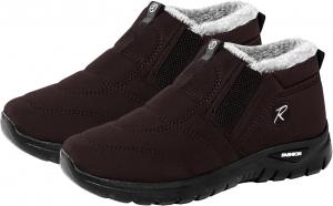 Женские зимние сапоги с утеплителем, подкладкой из искусственного меха, водонепроницаемые, с нескользящей подошвой, на широкий размер, для улицы Generic, Brown