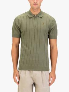 Риб ай полу-зип хлопковая поло футболка LUKE 1977, Clover