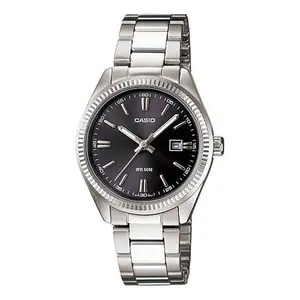 Часы CASIO Stainless Steel Strap Quartz Waterproof Silver Analog, цвет silver