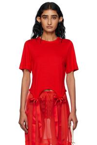 Футболка с бантом Simone Rocha, красный
